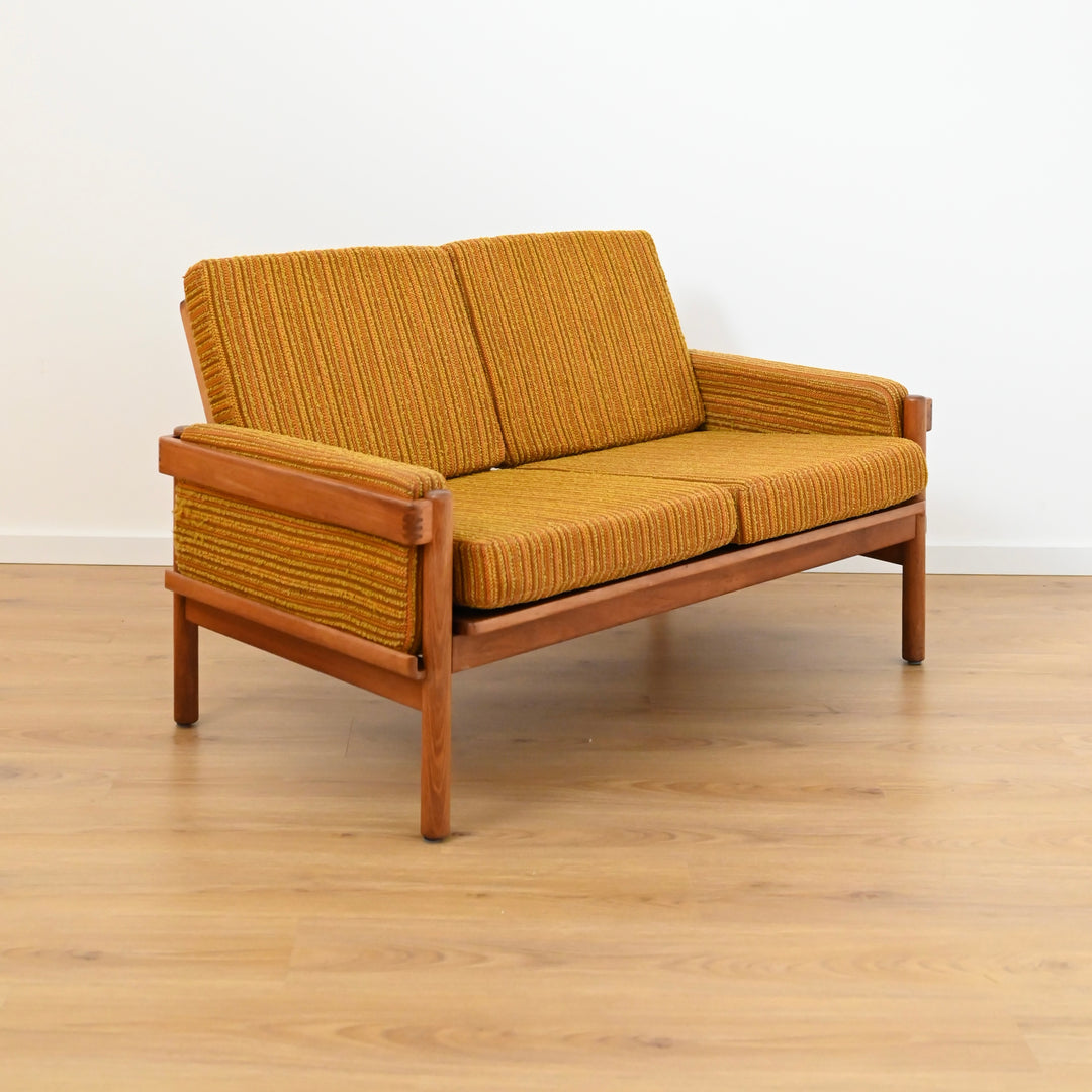 Rare Danish Deluxe "Rifka" Lounge Suite - Blackwood Frames and Original Mustard Upholstery