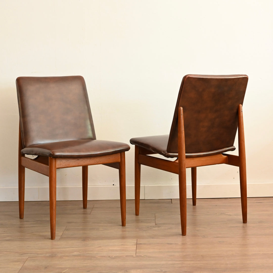 6x Parker Teak Mid Century 'Ballarat' Dining Chairs