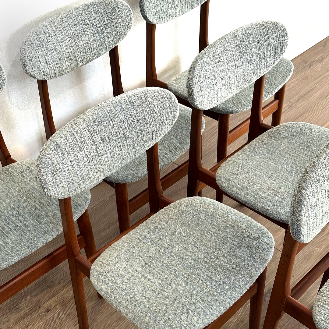 6x Mid Century Teak Dining Chairs by Elite