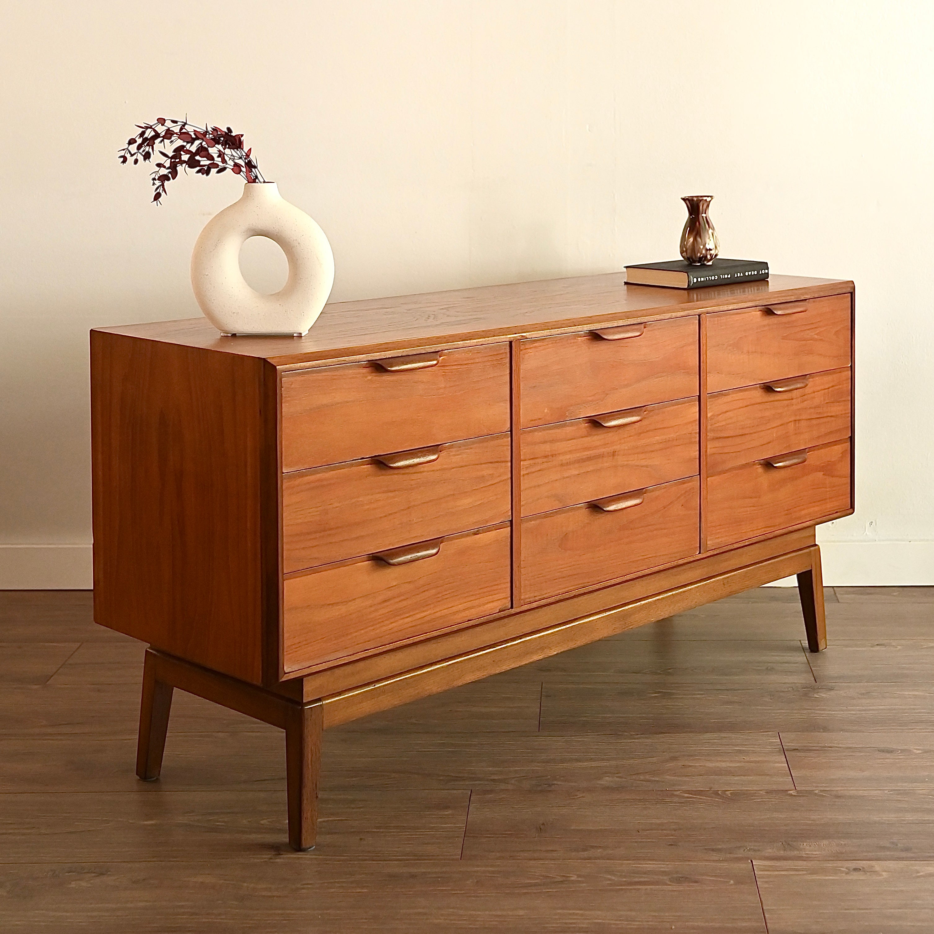 Mid Century Teak Dresser Drawers Low Boy Sideboard