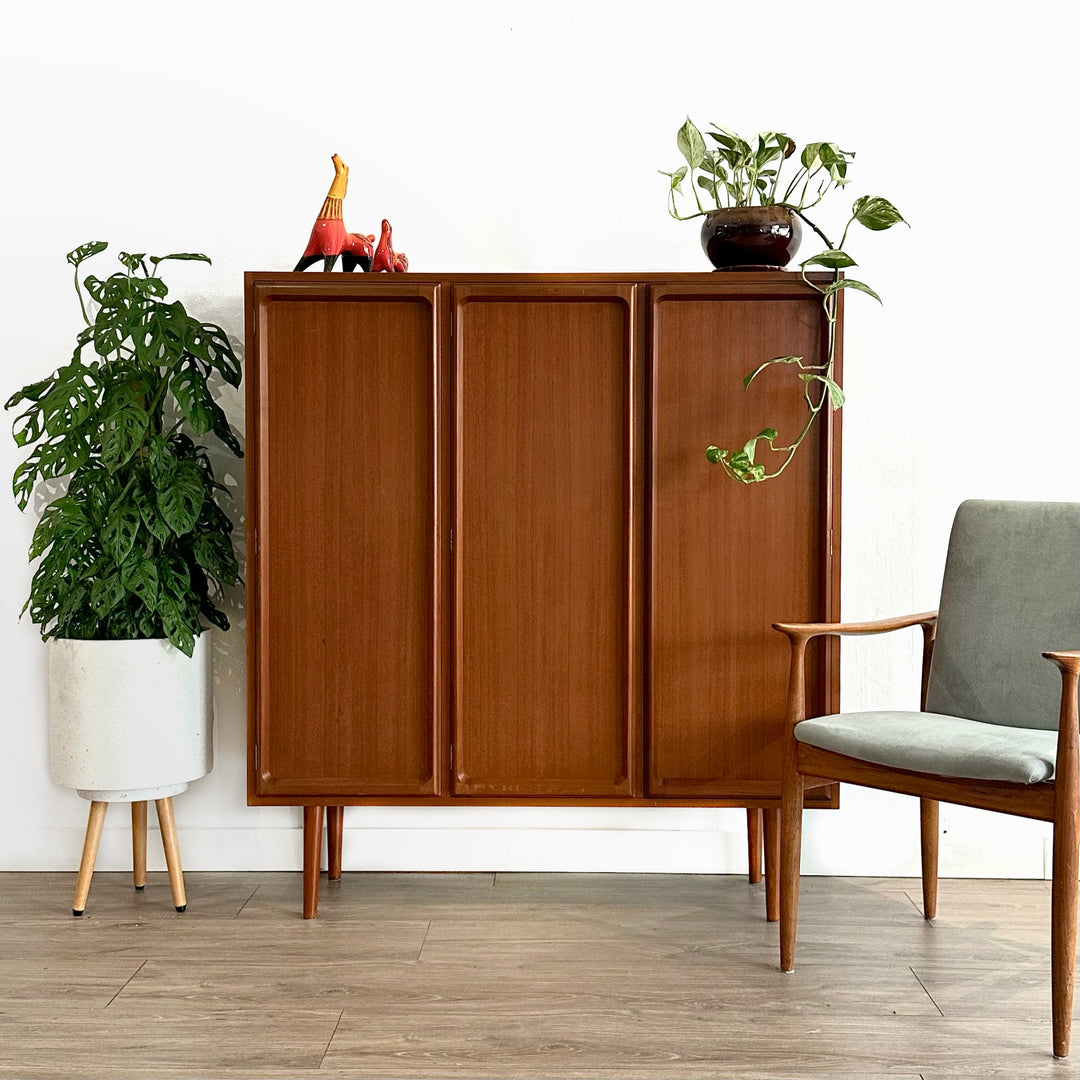 Mid Century Teak Sideboard Credenza Console by Chiswell