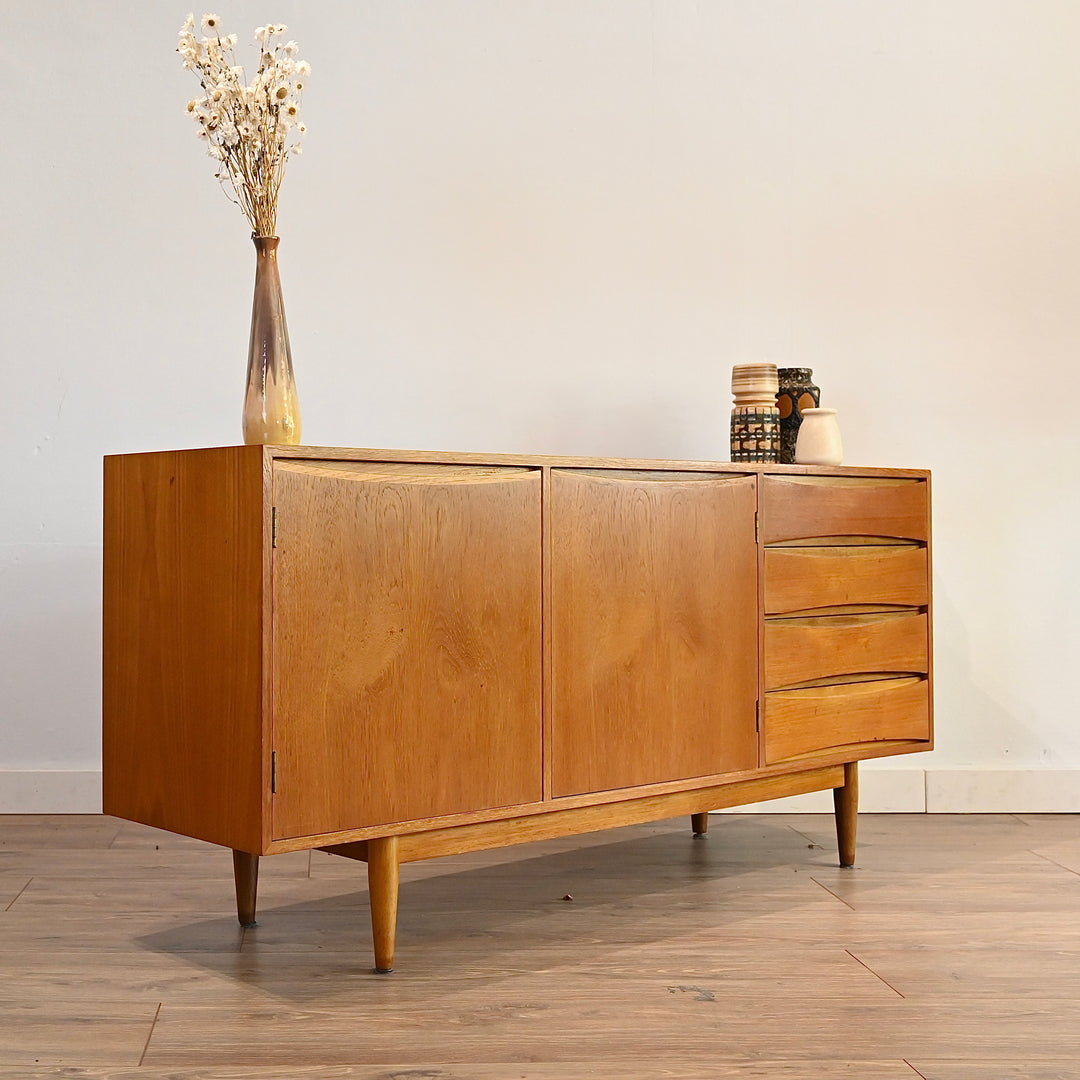 Mid Century Teak Sideboard Buffet Credenza by TH Brown