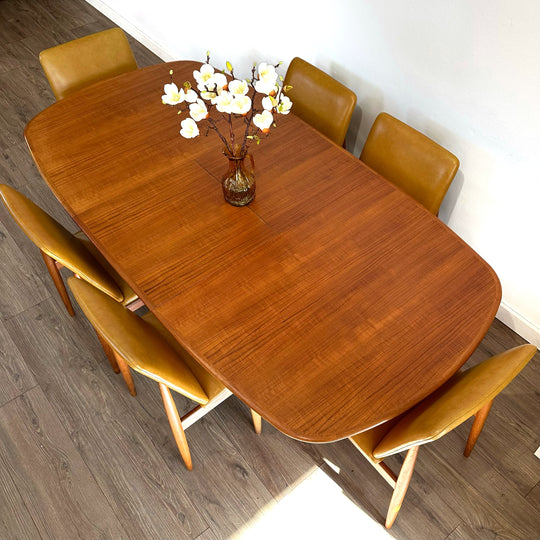 Mid Century Teak Extension Dining Table by Parker