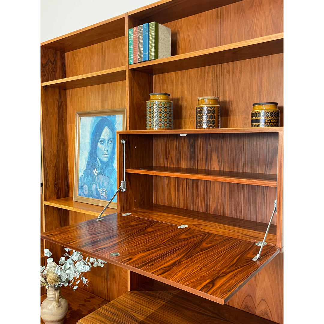 Mid Century Rosewood Wall Unit made in the UK