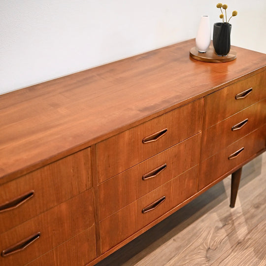 Mid Century Teak Sideboard Dresser Drawers by Berryman