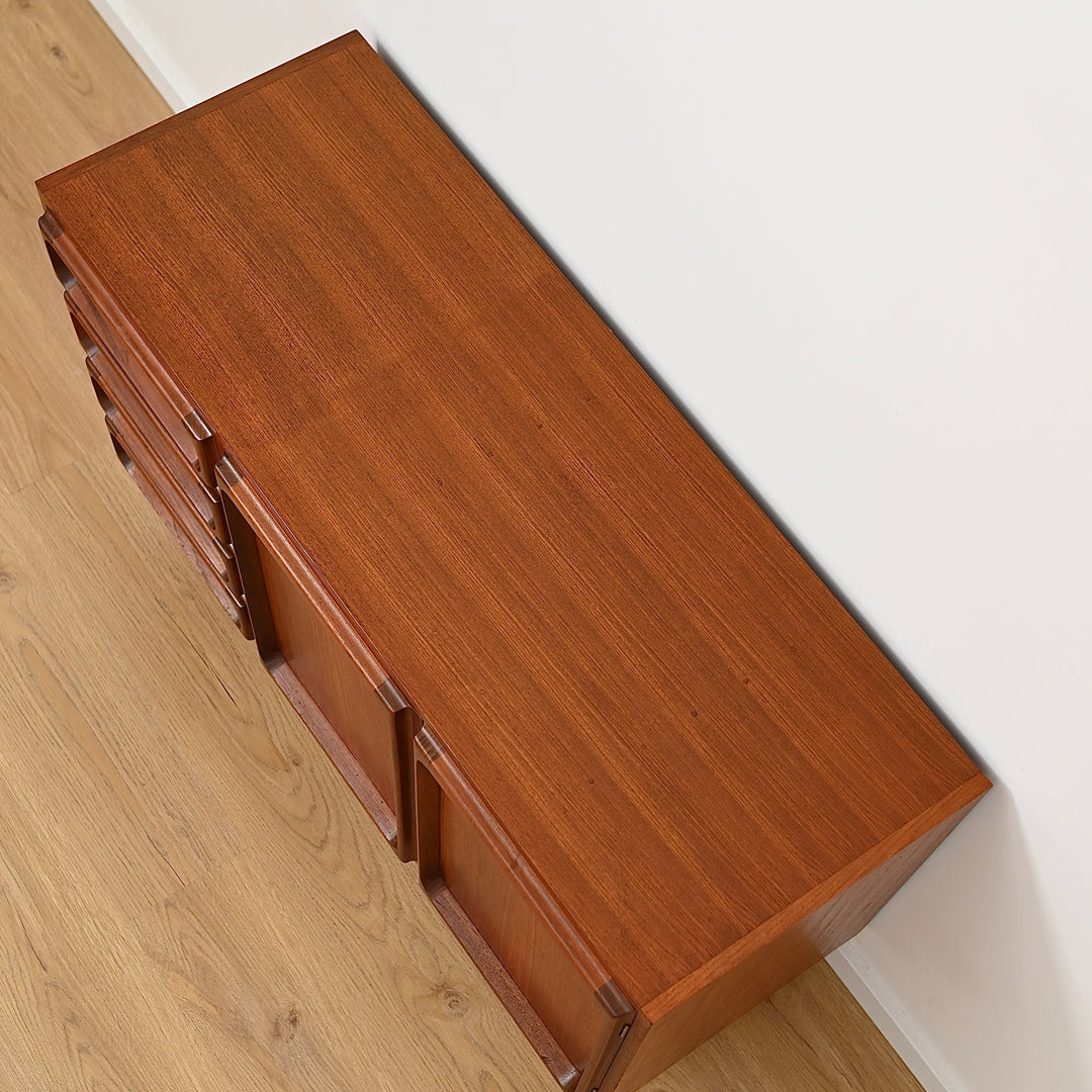 Mid Century Teak Sideboard LP Record Cabinet with Drawers by Chiswell