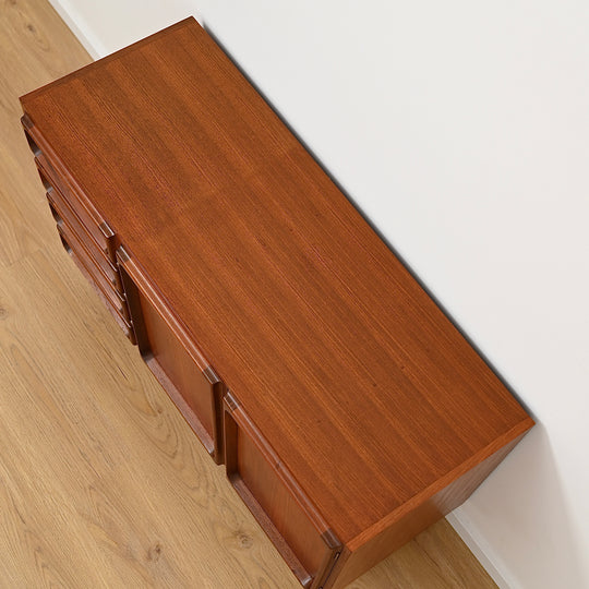 Mid Century Teak Sideboard LP Record Cabinet with Drawers by Chiswell