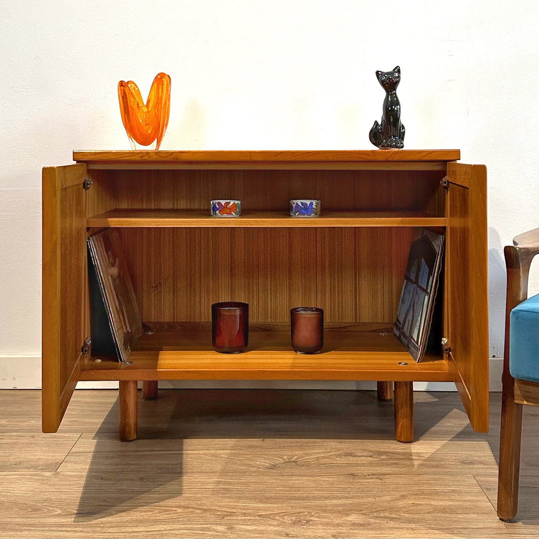 Mid Century Teak Sideboard LP Record Cabinet by Parker