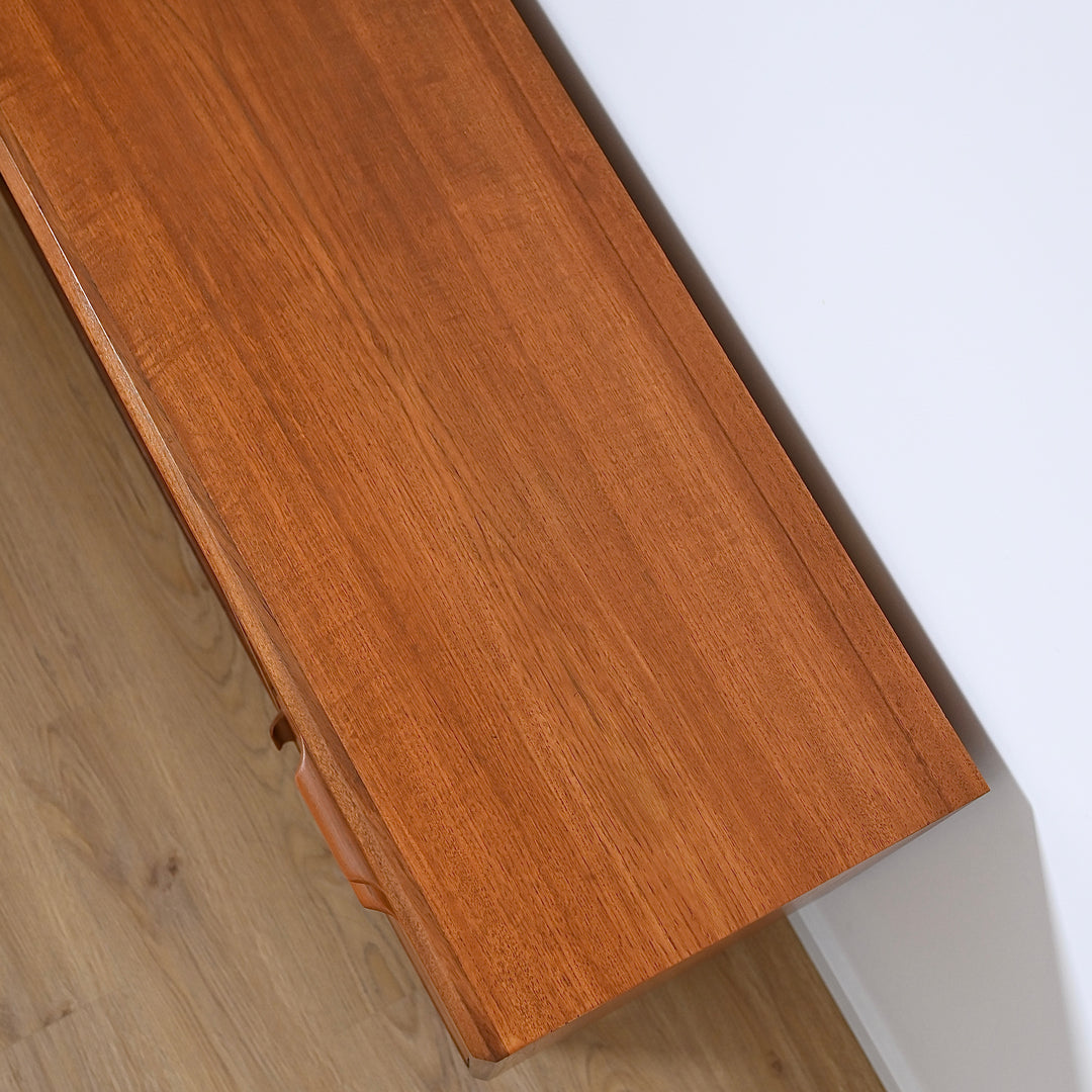 Mid Century Teak Dresser Drawers Low Boy Sideboard by Maison Paul