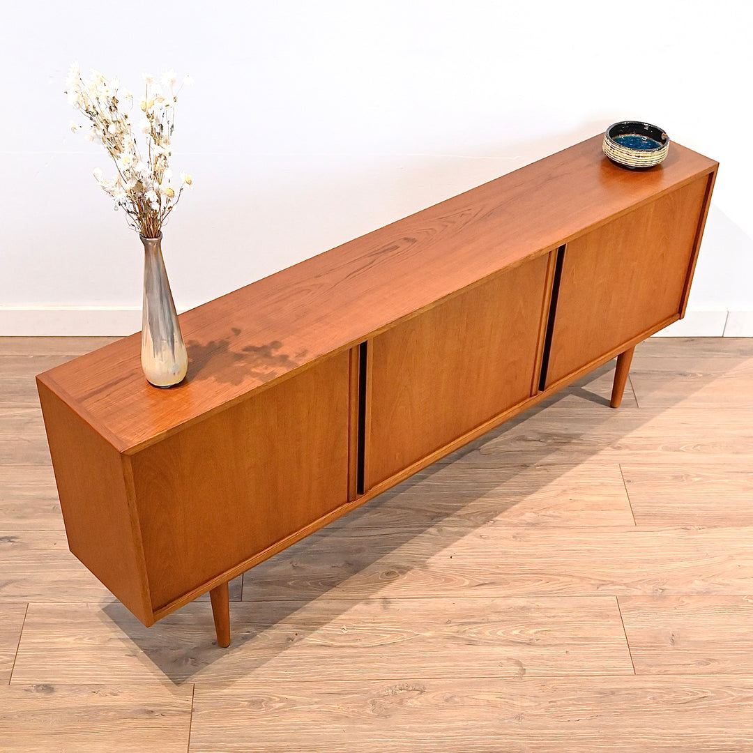 Mid Century Teak Sideboard Credenza Entertainment Unit by Kolter