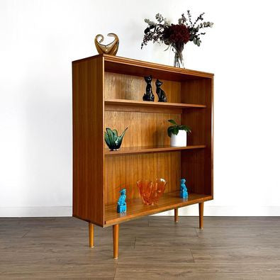 Mid Century Teak Bookshelf Storage LP Record Vinyl Cabinet by Chiswell