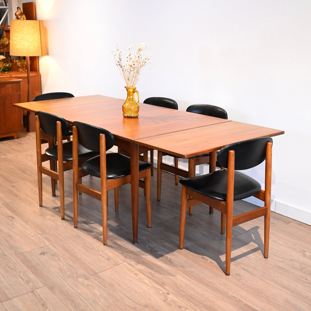 Parker Nordic Teak Mid Century Extendable Dining Table