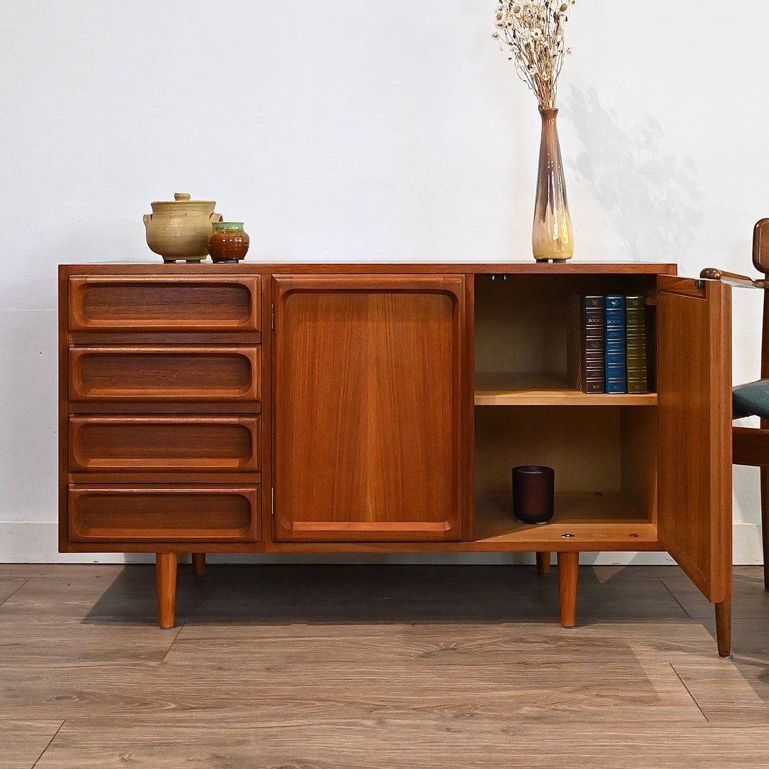 Mid Century Teak Sideboard LP Record Cabinet by Chiswell