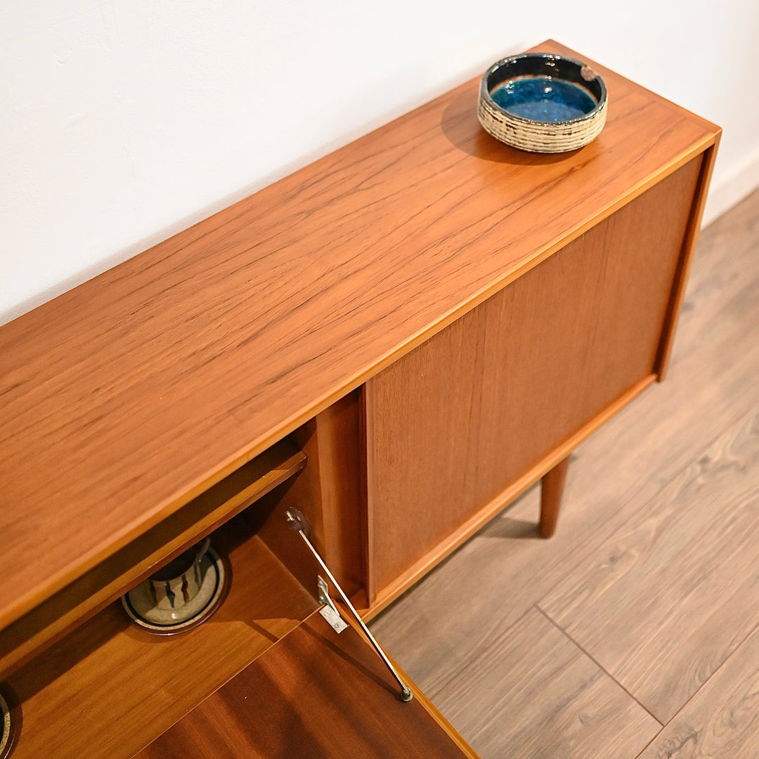 Mid Century Teak Sideboard Credenza Entertainment Unit by Kolter