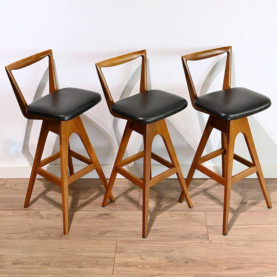 Mid Century TH Brown 'Danish' Kitchen Bar Stool