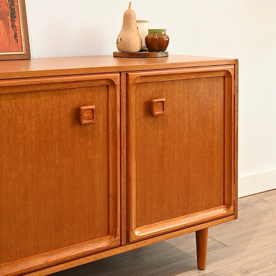 Mid Century Teak Sideboard LP Record Cabinet by Parker circa 1970s