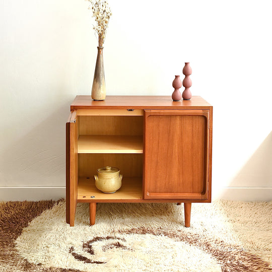 Mid Century Teak Sideboard LP Record Cabinet by Chiswell