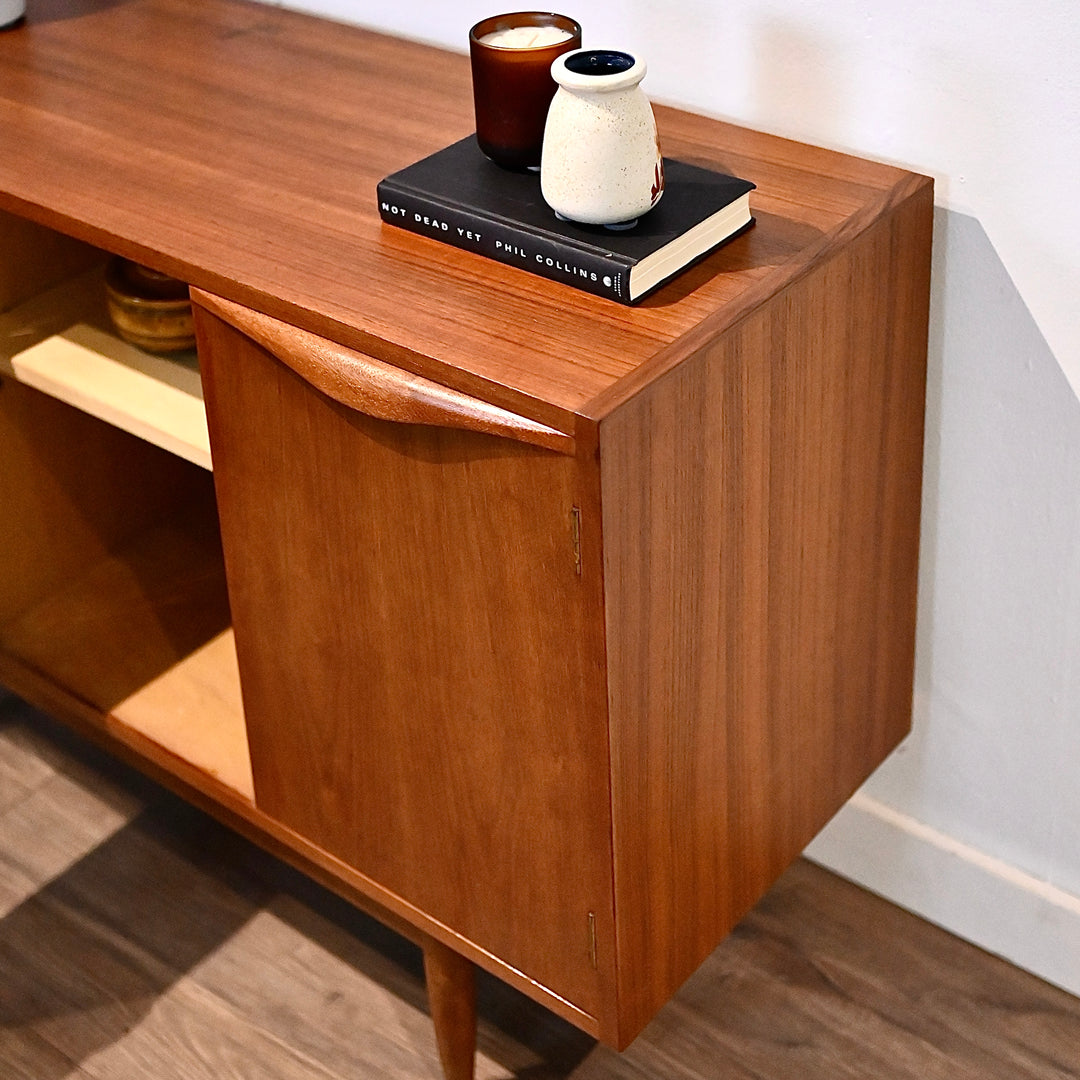 Mid Century Teak Sideboard LP Cabinet Buffet by Chiswell