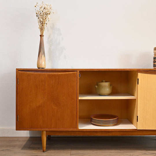 Mid Century Teak Sideboard Buffet Credenza by TH Brown