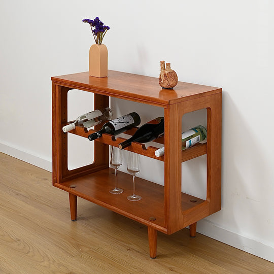 Mid Century Teak Wine Bar Storage Side table by Chiswell