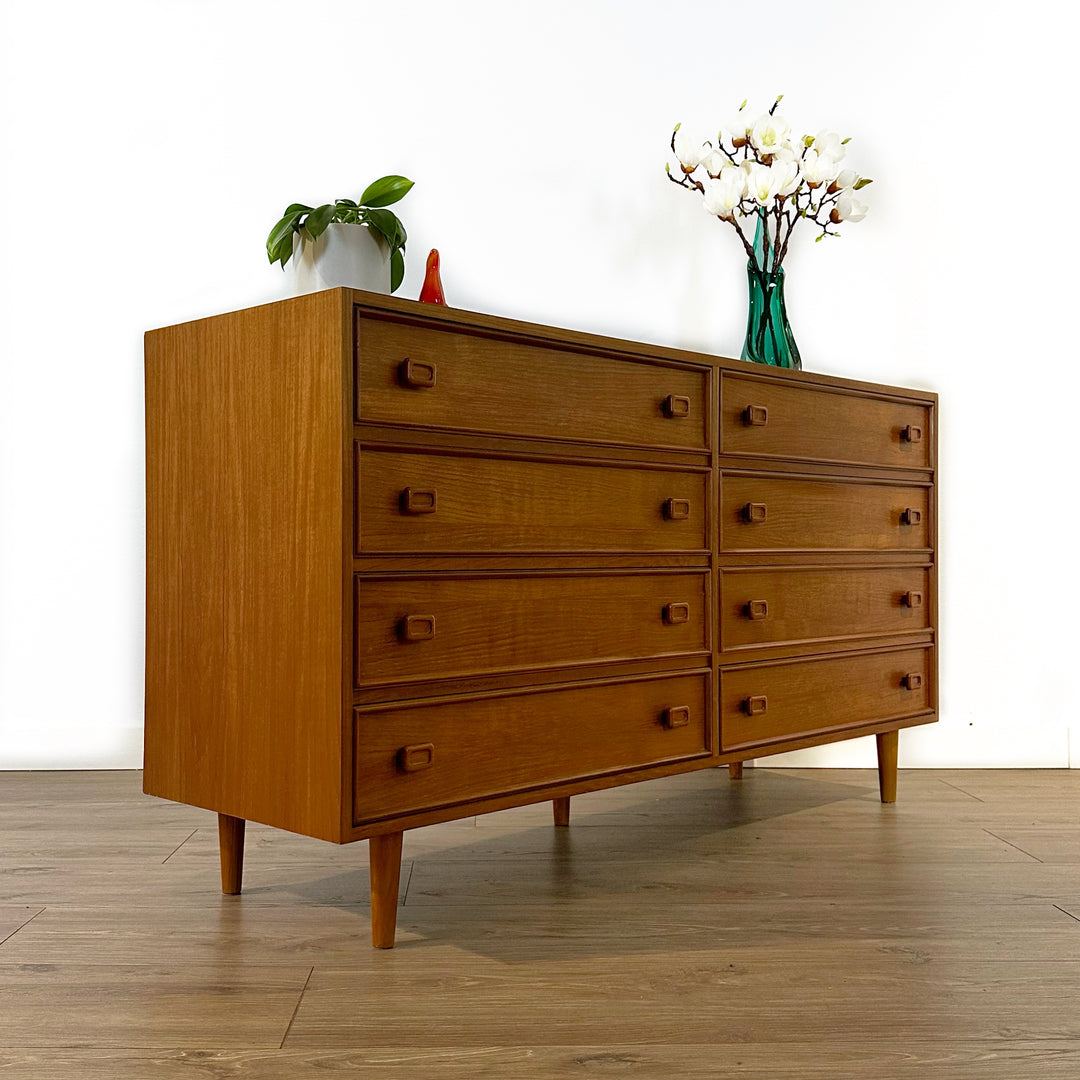 Mid Century Teak Dresser Drawers Sideboard by Parker 