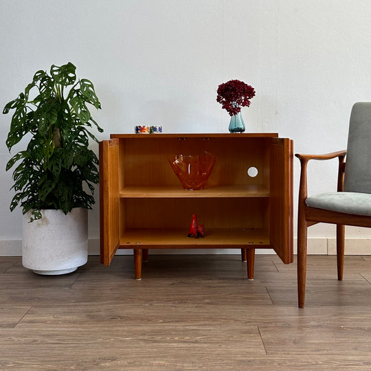 Mid Century Teak Sideboard Display LP Record Cabinet by Chiswell