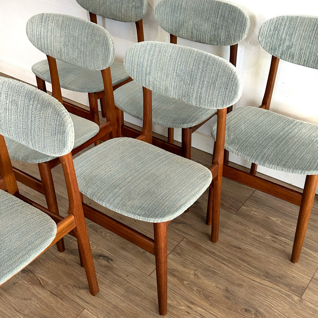 6x Mid Century Teak Dining Chairs by Elite