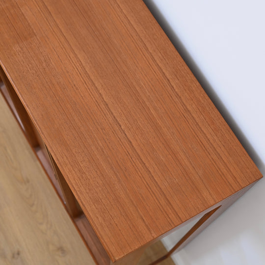 Mid Century Teak Sideboard Credenza Display Bar Cabinet by Chiswell