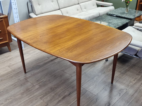Parker Mid Century Teak Extendable Dining Table D End Elliptical