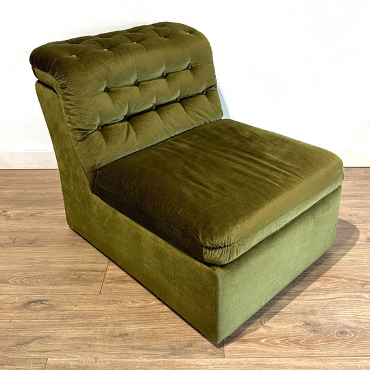 Retro Green Velvet Modular Playpen Sofa Lounge