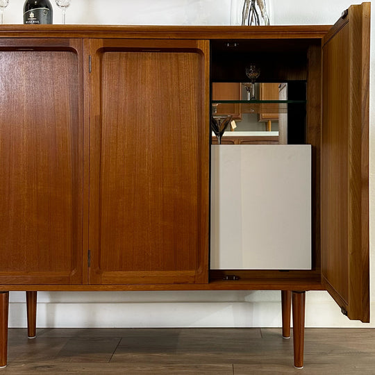 Mid Century Teak Bar Cabinet Sideboard by Chiswell