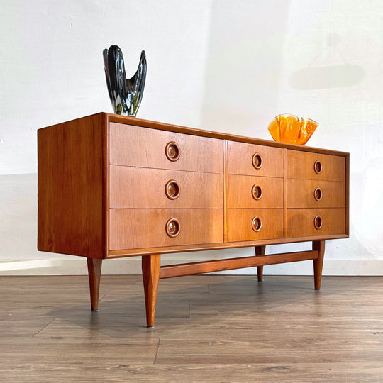 Mid Century Teak Retro Sideboard Dresser Drawers