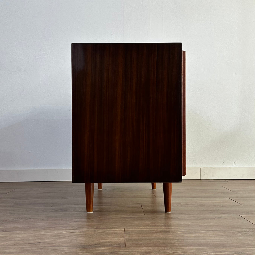 Mid Century Walnut Sideboard LP Record Cabinet by Chiswell