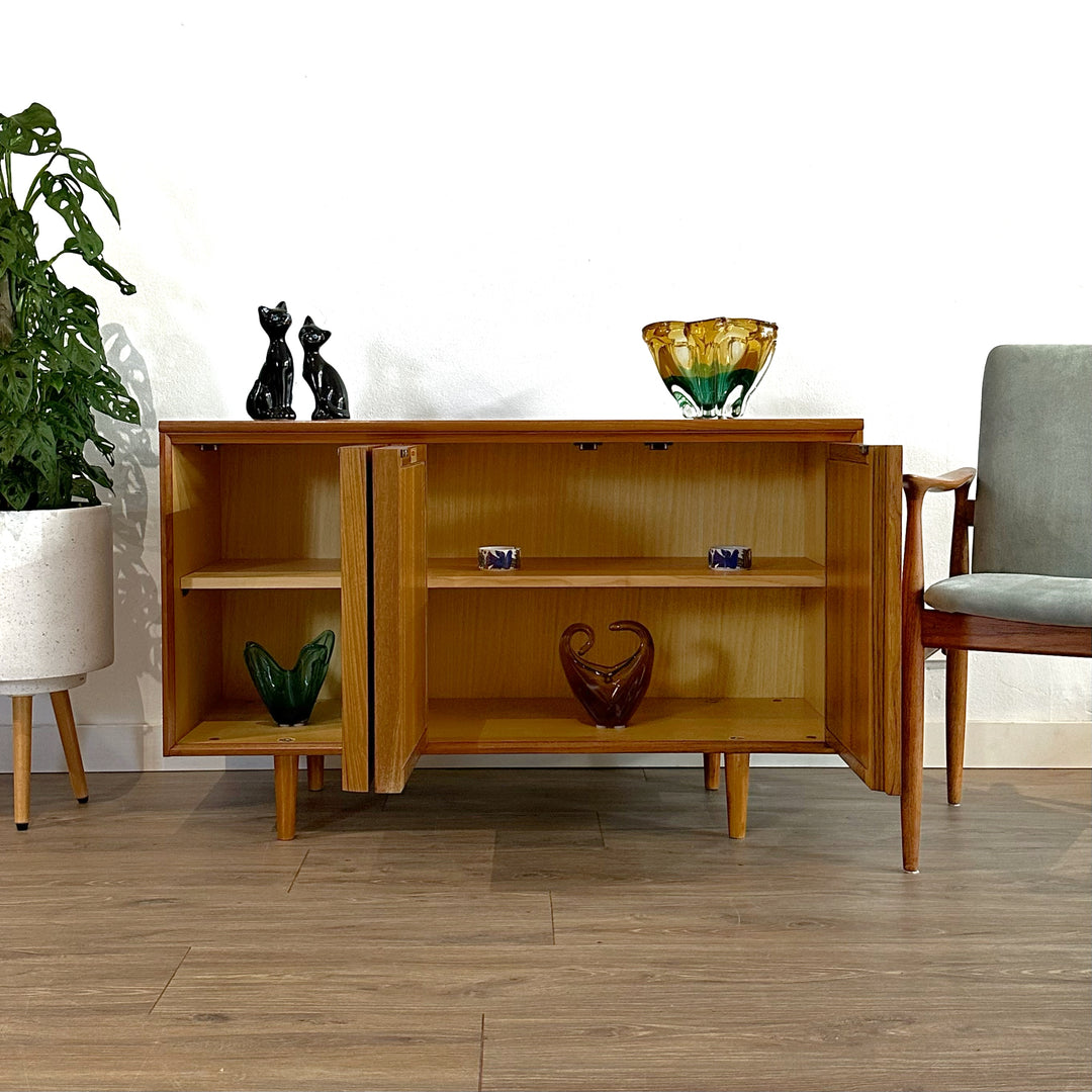 Mid Century Teak Sideboard LP Record Cabinet by Chiswell