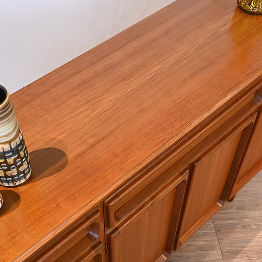 Mid Century Teak Sideboard Buffet LP Cabinet by Chiswell