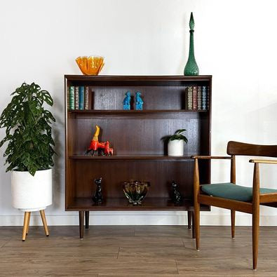 Mid Century Walnut Bookshelf Bookcase Storage Shelving by Chiswell