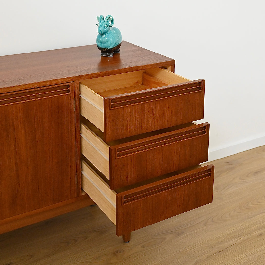 Mid Century Teak Sideboard LP Record Cabinet by Wrightbilt