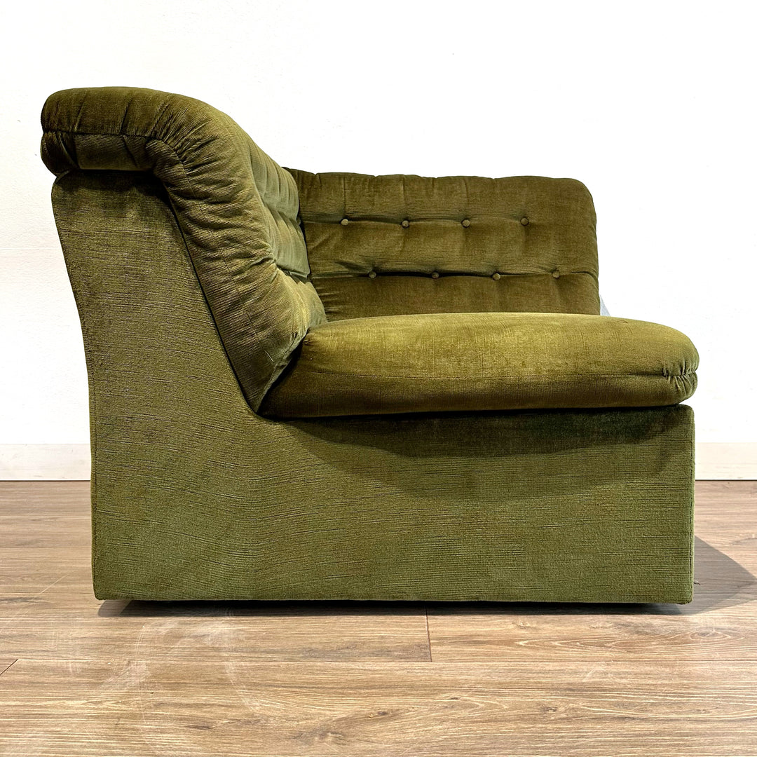 Retro Green Velvet Modular Playpen Sofa Lounge