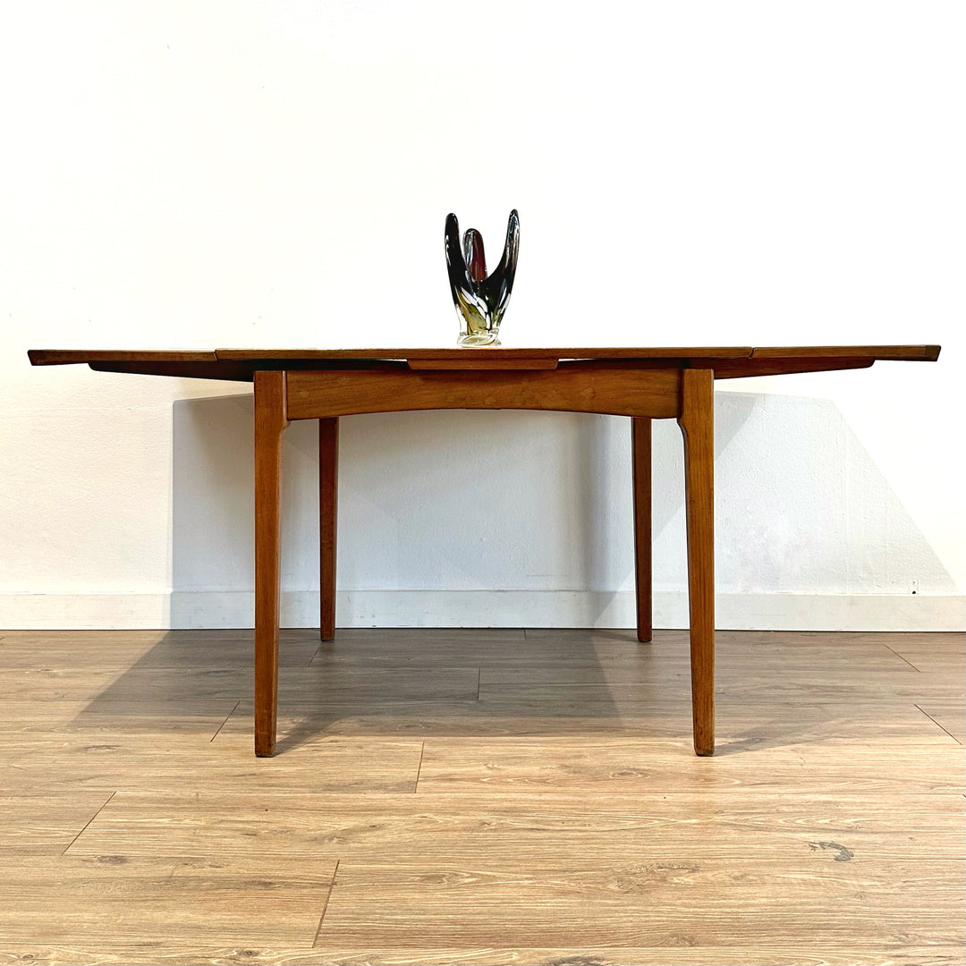 Mid Century Teak Extendable Dining Table by Fler