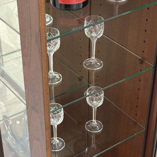 Mid Century Walnut Sideboard Display Cocktail Bar Cabinet by Chiswell