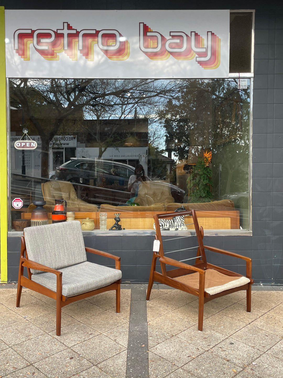 Mid Century Teak Occasional low back Armchair by Fler - custom Warwick upholstery