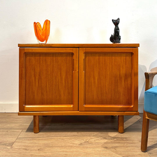 Mid Century Teak Sideboard LP Record Cabinet by Parker