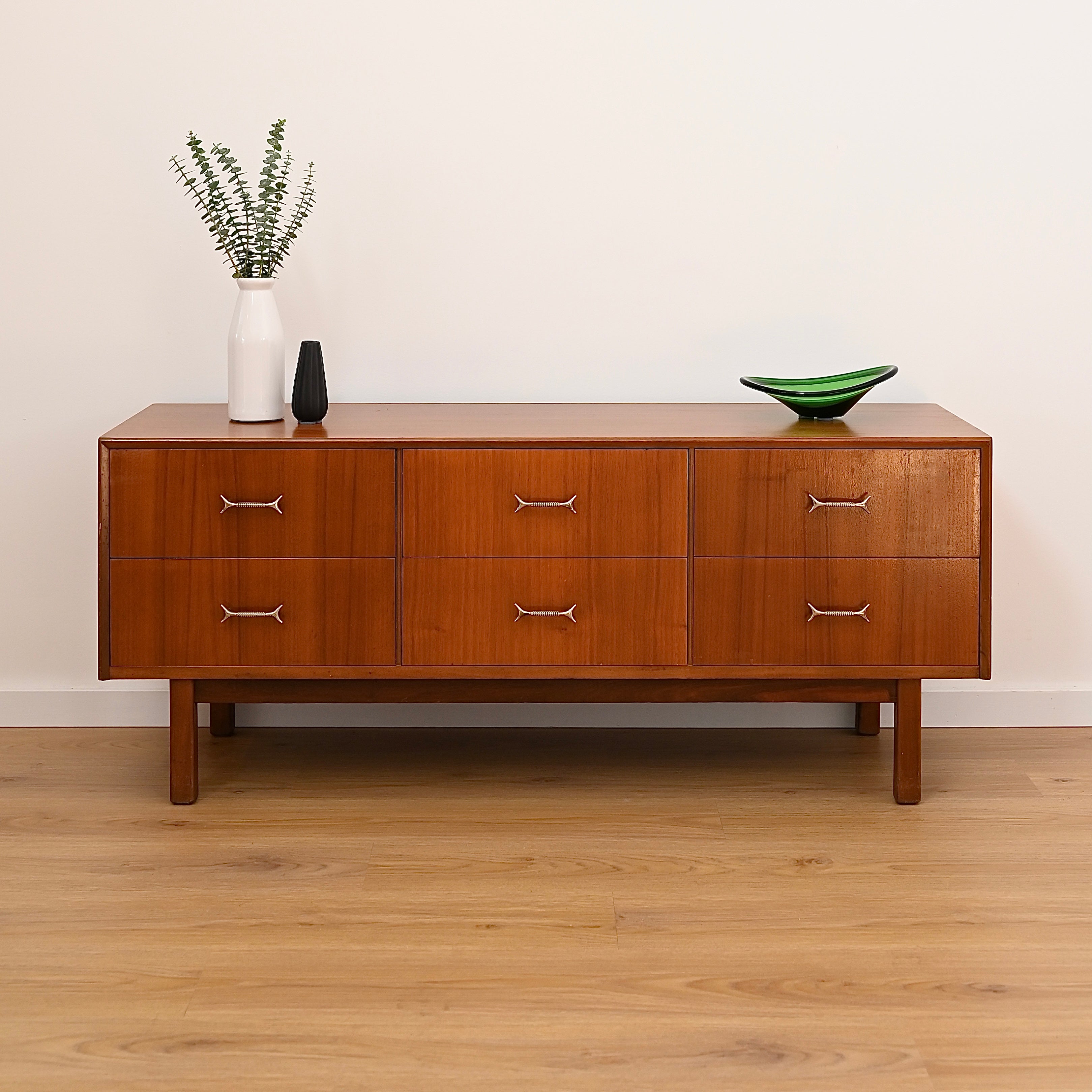Mid Century Vintage 1960’s Teak Sideboard Dresser Drawers