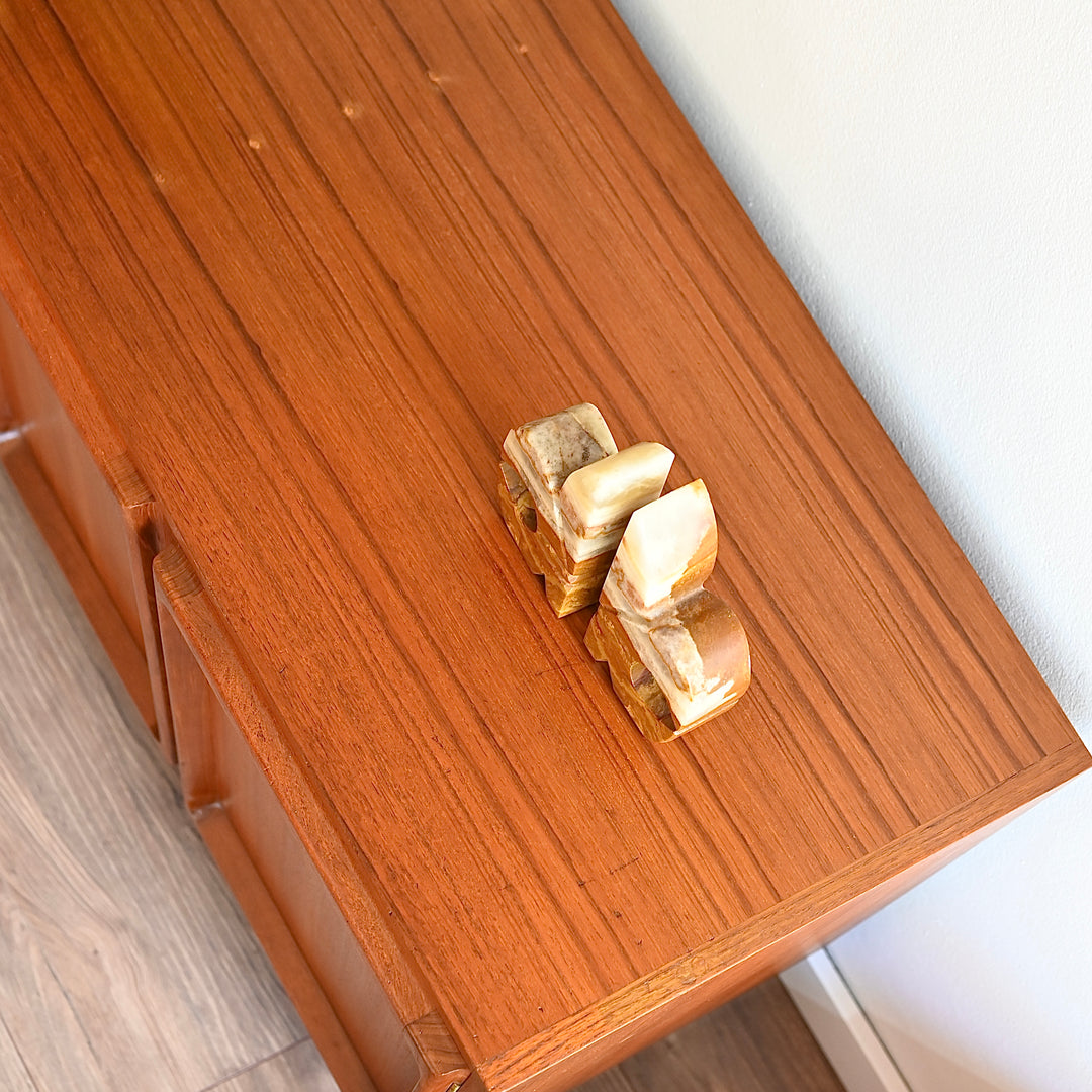 Mid Century Teak Sideboard LP Record Cabinet Drawers by Chiswell