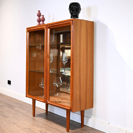 Parker Teak Mid Century Bookshelf Display Cabinet Shelving