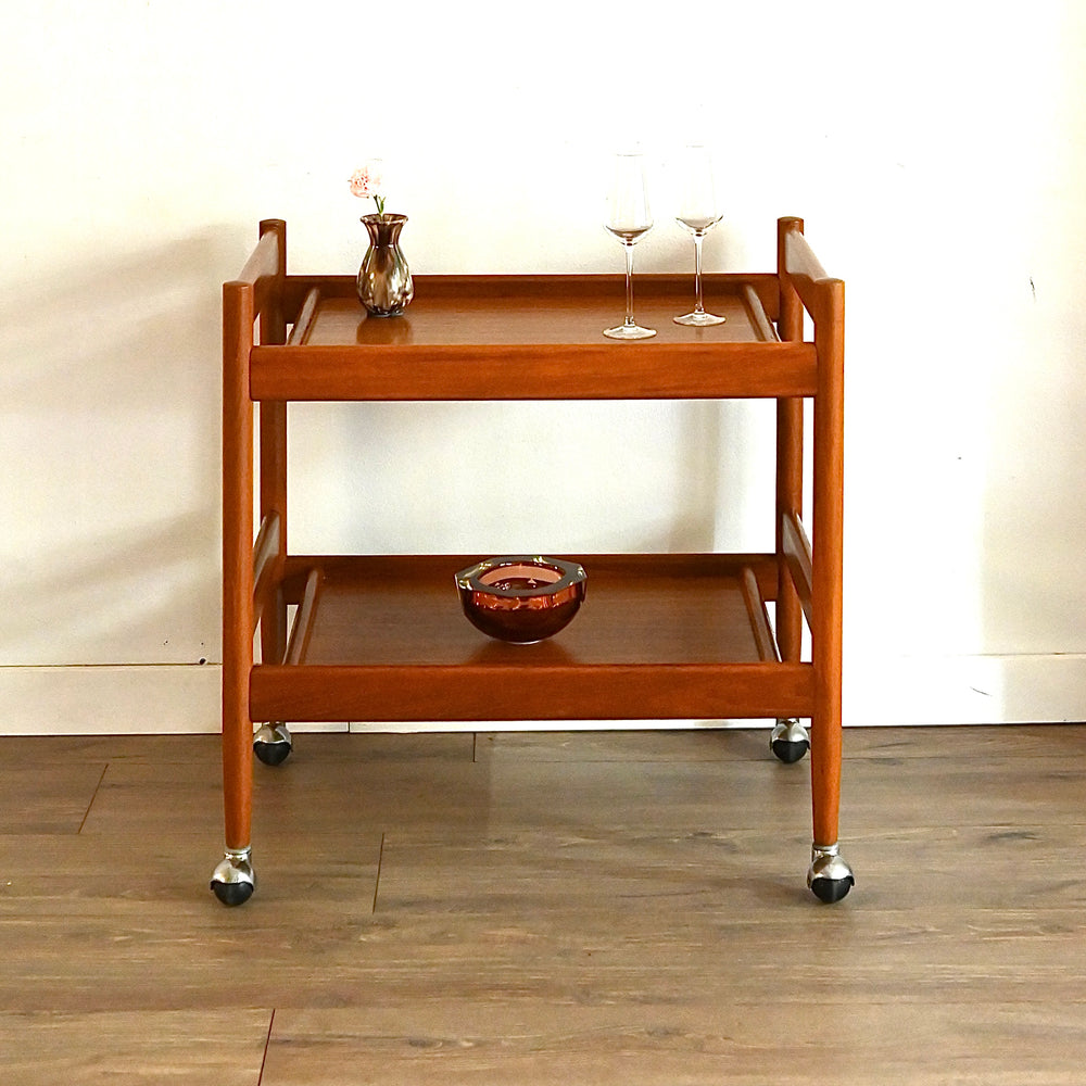 Mid Century Teak Drinks Trolley