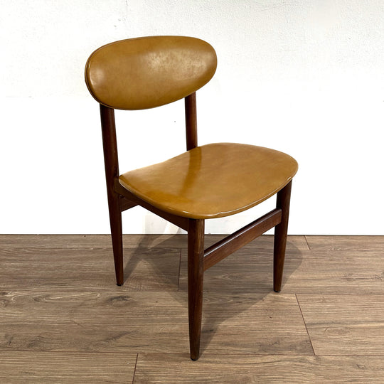 6x Mid Century Mustard Vinyl Dining Chairs by Elite