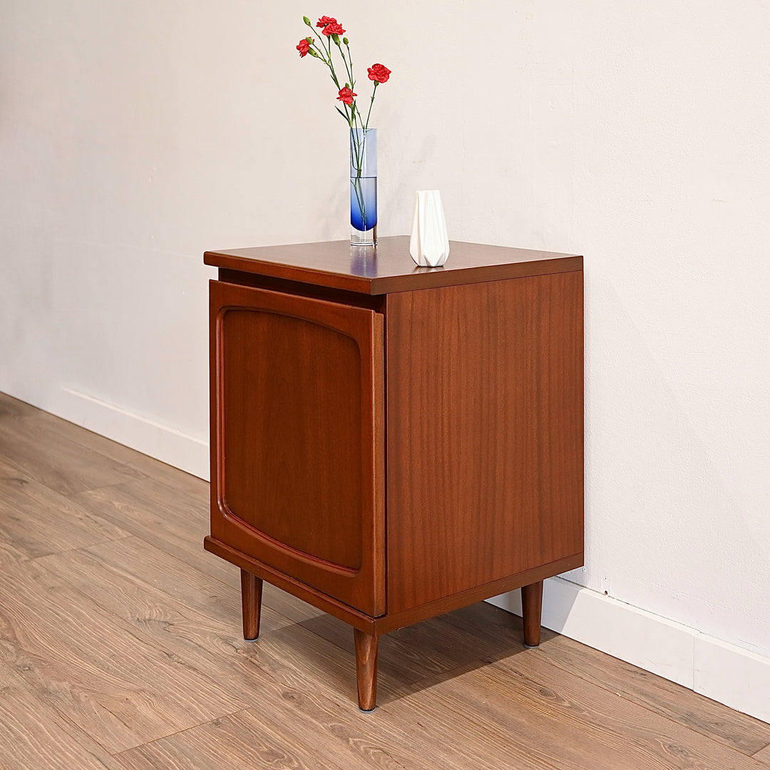Mid Century Teak Sideboard LP Record Cabinet or Bedside Table by Noblett
