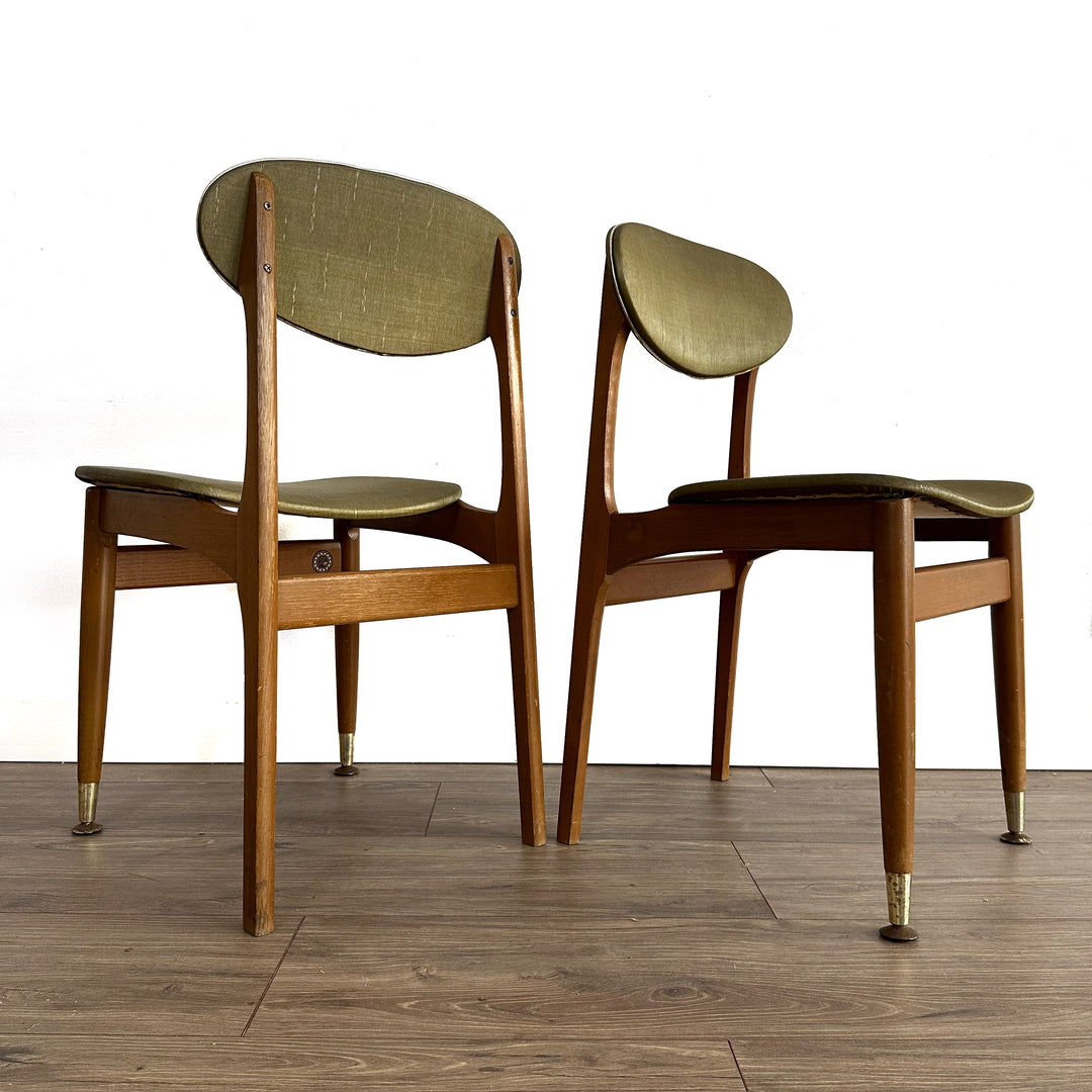 4x Mid Century Teak Dining Chairs by Elite