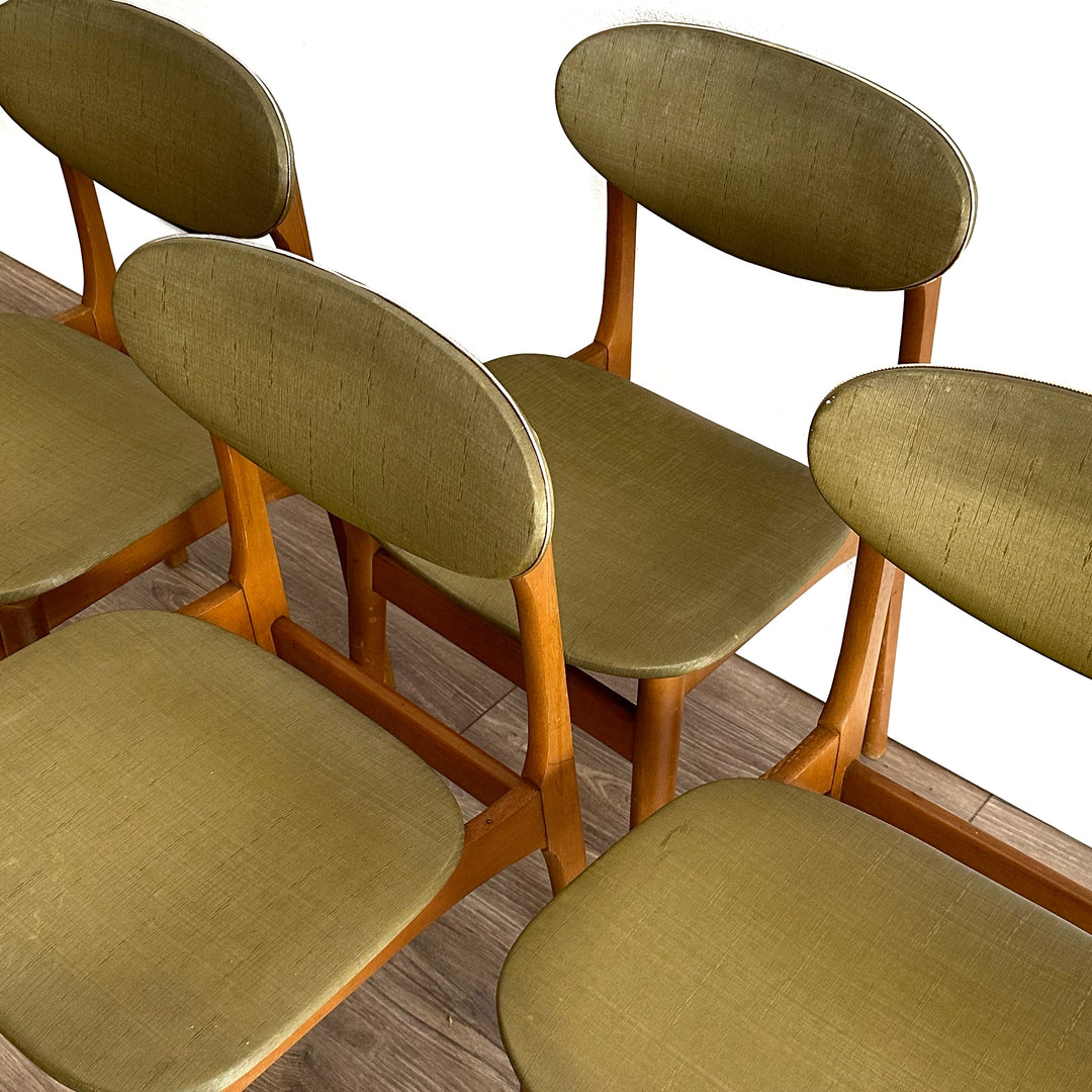 4x Mid Century Teak Dining Chairs by Elite